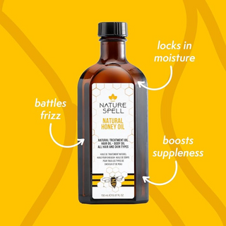 nature spell natural honey oil 150ml for hair and skin deep moisturizing nourishment shine softness and hydration all hair skin types