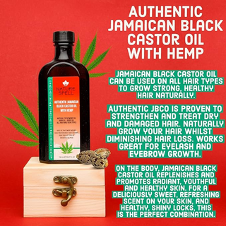nature spell jamaican black castor oil with hemp 150ml for hair growth strengthening scalp nourishment hydration all hair types