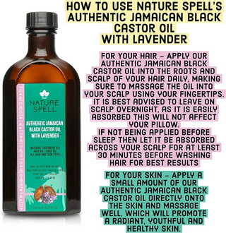 nature spell jamaican black castor oil with lavender 150ml for hair and skin nourishment strengthening hydration and soothing scalp care all types