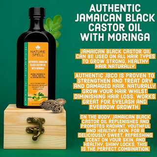 nature spell jamaican black castor oil with moringa 150ml for hair growth strengthening scalp nourishment hydration all hair types