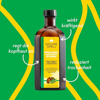 nature spell jamaican black castor oil with rosemary 150ml for hair growth strengthening scalp nourishment hydration all hair skin types