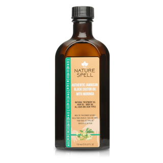 nature spell jamaican black castor oil with moringa 150ml for hair growth strengthening scalp nourishment hydration and shine all hair skin types
