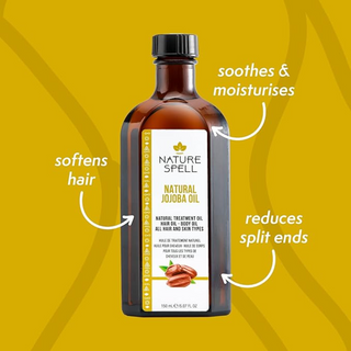 nature spell natural jojoba oil 150ml for hair and skin balancing hydration nourishment shine and smooth healthy hair all skin types