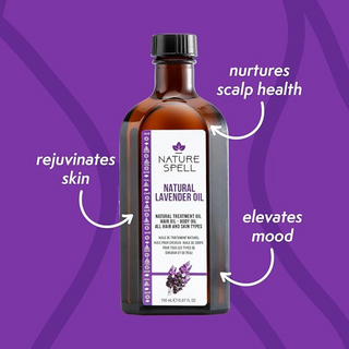 nature spell natural lavender oil 150ml for hair and skin soothing nourishment hydration shine and relaxation all hair skin types