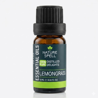 nature spell lemongrass essential oil 10ml for scalp cleansing skin purification refreshing aroma and hair care all hair types
