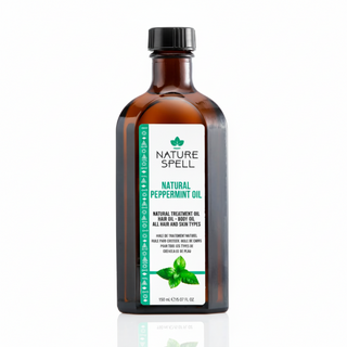 nature spell peppermint oil 150ml for cooling scalp hair nourishment strengthening hydration all hair skin types