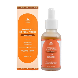 nature spell vitamin c face serum 30ml brightening glow skin repair hydrating serum
