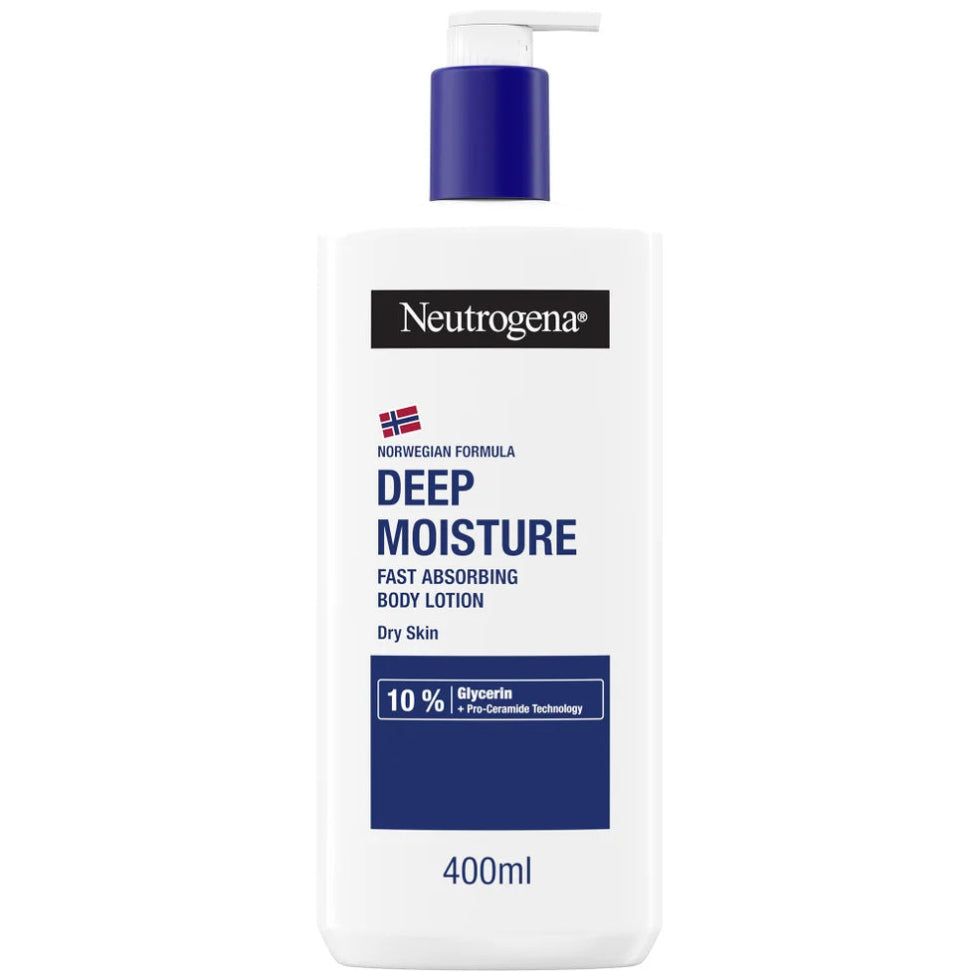Neutrogena Norwegian formula deep moisture body lotion 400ml for dry skin long lasting hydration soft smooth skin