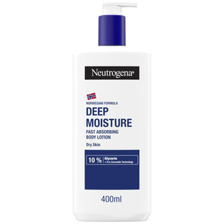 Neutrogena Norwegian formula deep moisture body lotion 400ml for dry skin long lasting hydration soft smooth skin