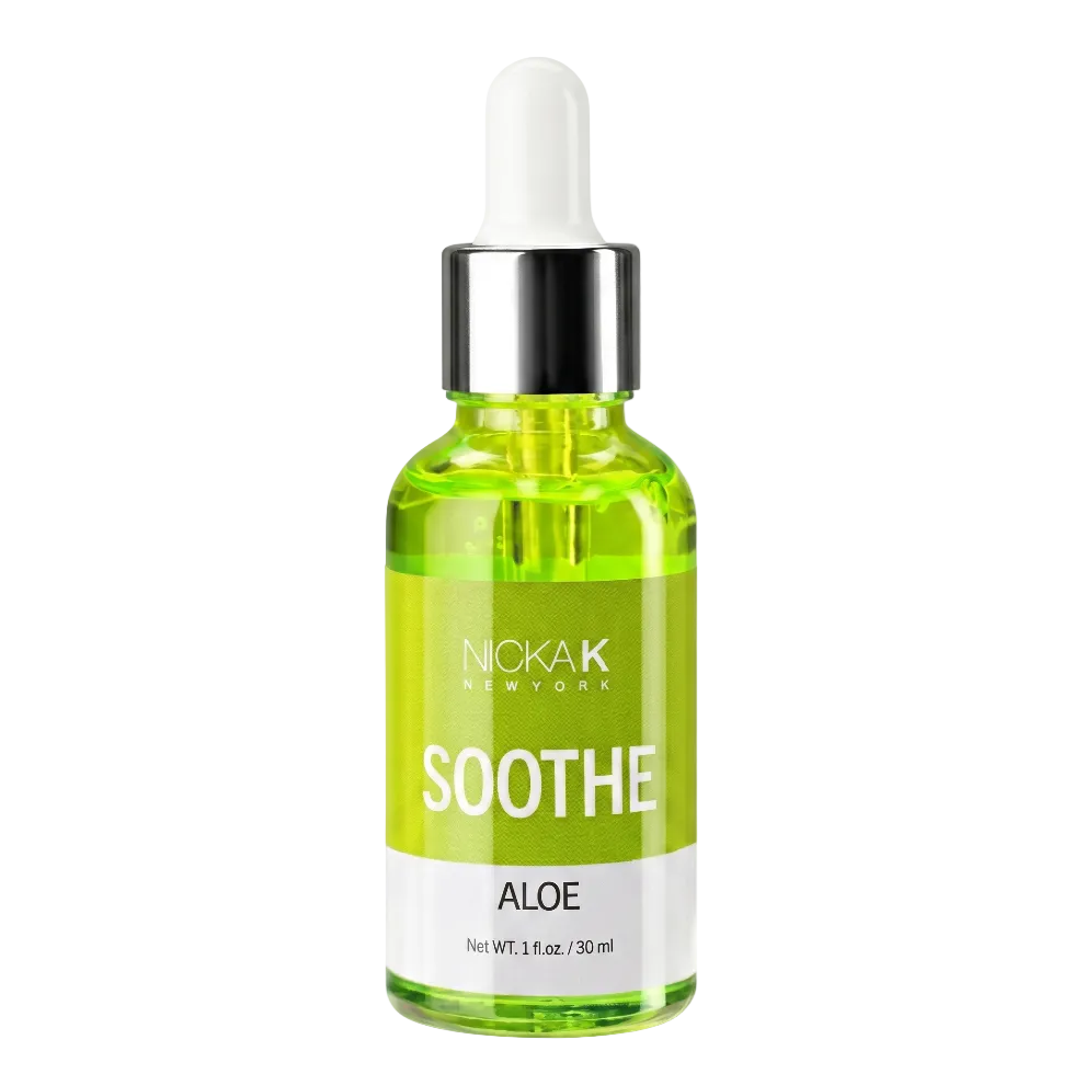 nicka k aloe facial ampoule serum 30ml hydrating soothing skin care serum for calm soft and glowing healthy skin