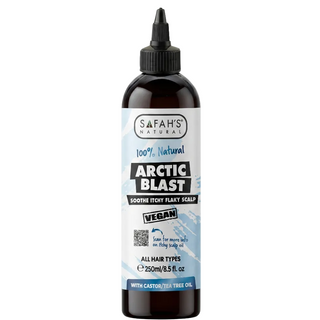safahs arctic blast vegan hair oil 250ml cooling scalp hair growth strengthening natural oil