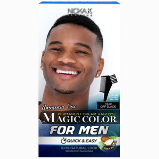 Nicka K New York Magic Color for men tcm02 off black hair dye grey coverage natural look long lasting grooming hair color men smooth shine