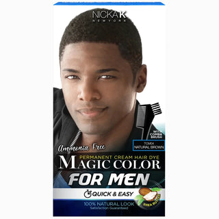 Nicka K New York Magic Color for men tcm04 natural brown hair dye grey coverage natural look long lasting grooming hair color men smooth shine