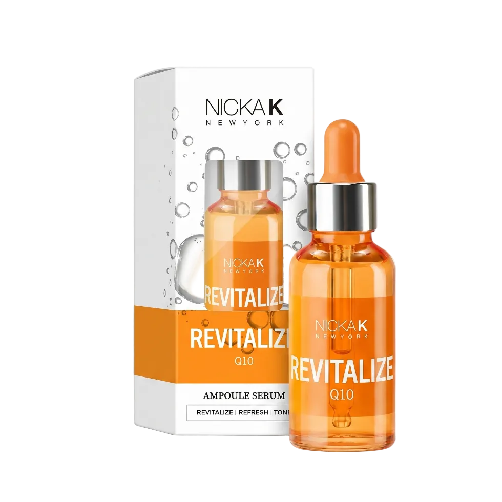 nicka k new york q10 ampoule serum 30ml anti aging revitalizing skincare serum for firm smooth and youthful glowing skin