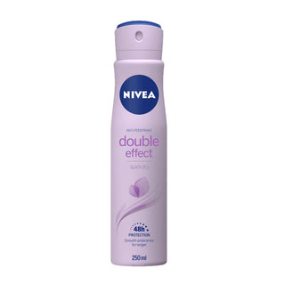 nivea double effect quick dry body spray 150ml fast drying deodorant long lasting freshness odor protection non sticky spray