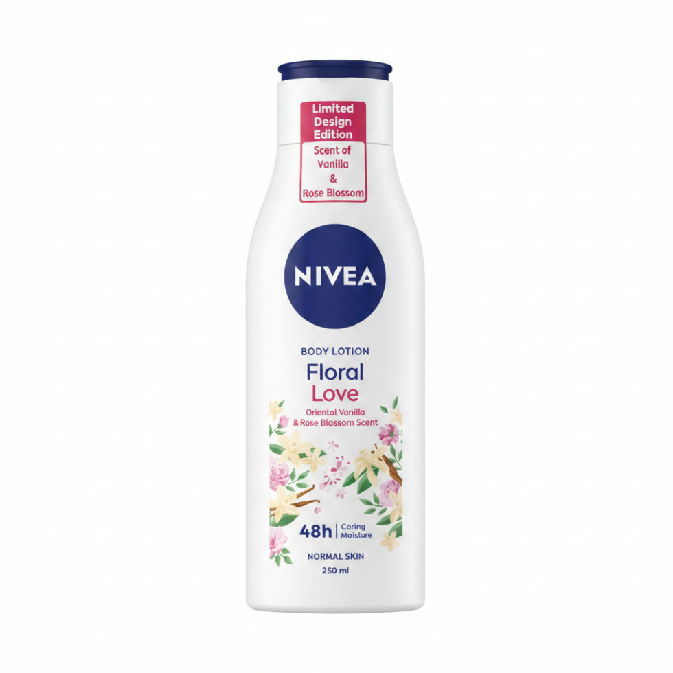 nivea floral love body lotion 250ml floral fragrance hydrating soft smooth skin care non greasy lightweight lotion