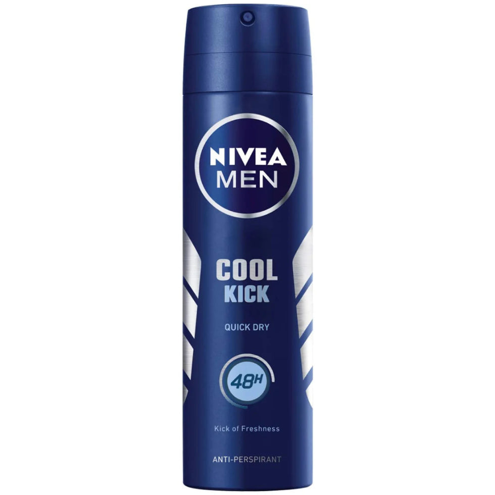 nivea men cool kick deodorant spray 250ml anti perspirant 48h protection cooling freshness sweat control men body spray