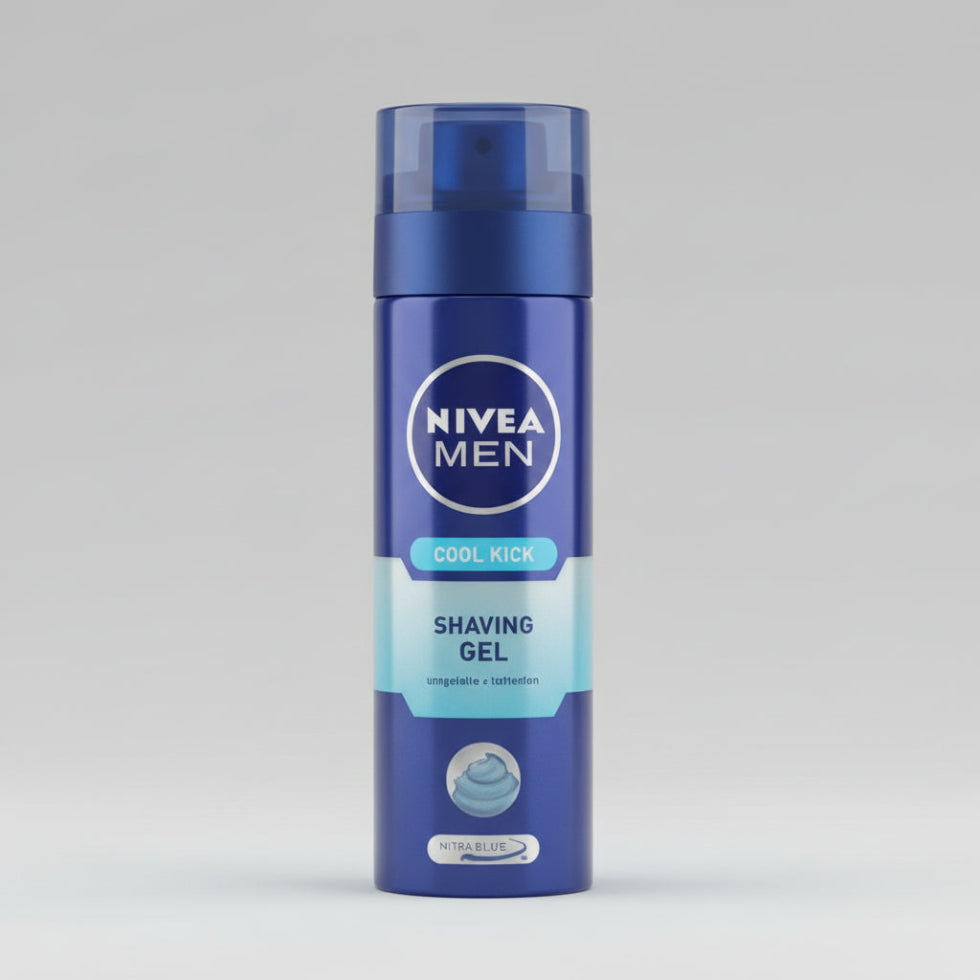 nivea men cool kick shaving gel 200ml cooling mint formula smooth razor glide skin protection comfortable shave
