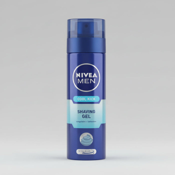 nivea men cool kick shaving gel 200ml cooling mint formula smooth razor glide skin protection comfortable shave
