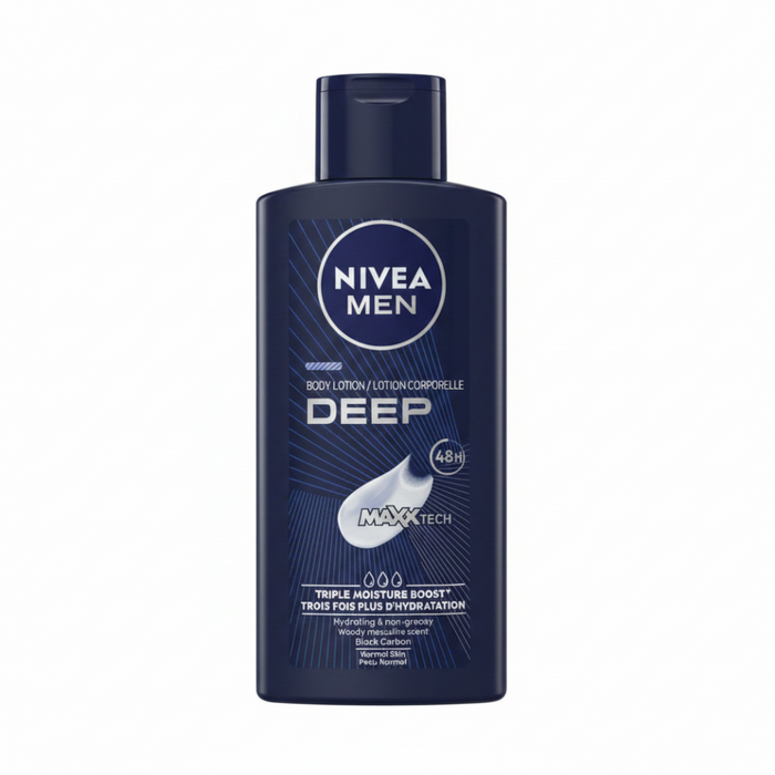 Nivea Men Deep body lotion 400ml hydrating moisturizer for smooth healthy skin