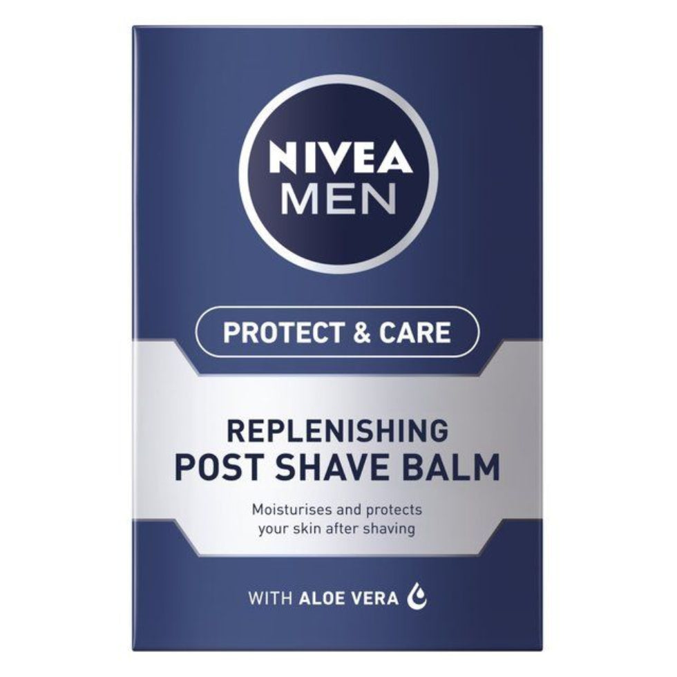 nivea men protect care post shave balm 100ml soothing after shave hydration skin comfort relief redness razor burn