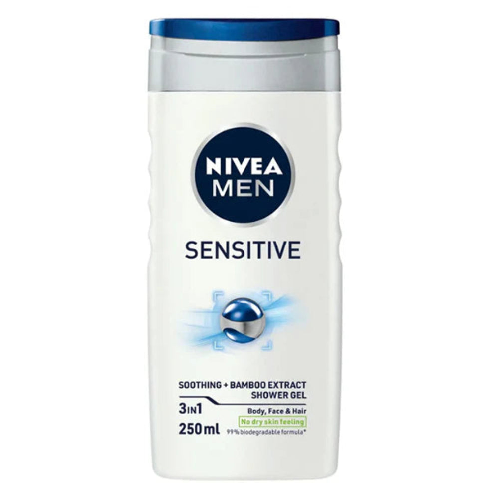 nivea men sensitive body wash 250ml gentle shower gel for sensitive skin hydrating cleansing care