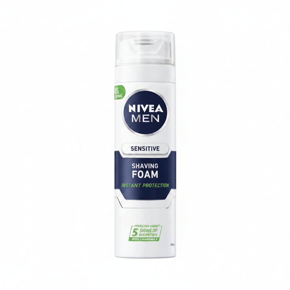 nivea men sensitive instant protection shaving foam 200ml smooth shave for sensitive skin relief