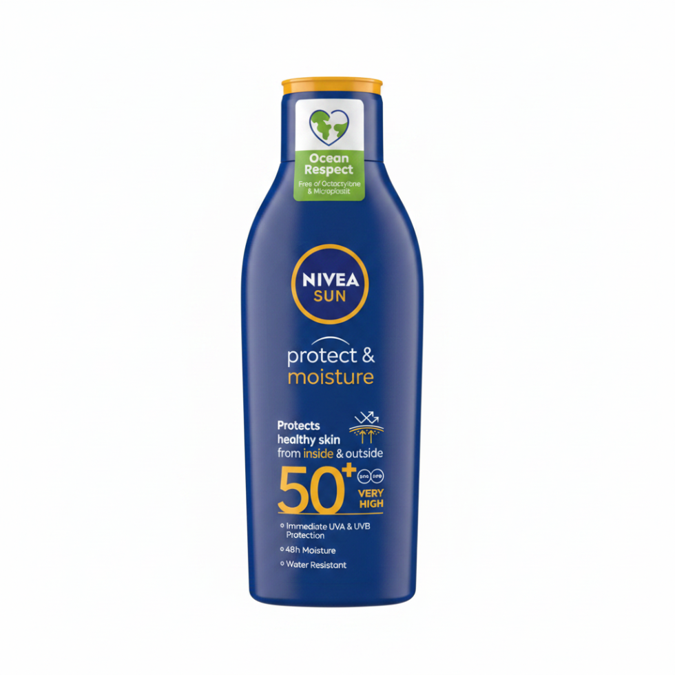 nivea protect moisture lotion spf50 200ml high uv protection hydrating sunscreen