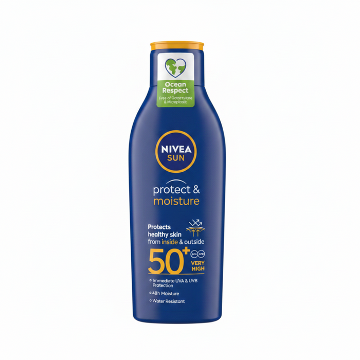 nivea protect moisture lotion spf50 200ml high uv protection hydrating sunscreen