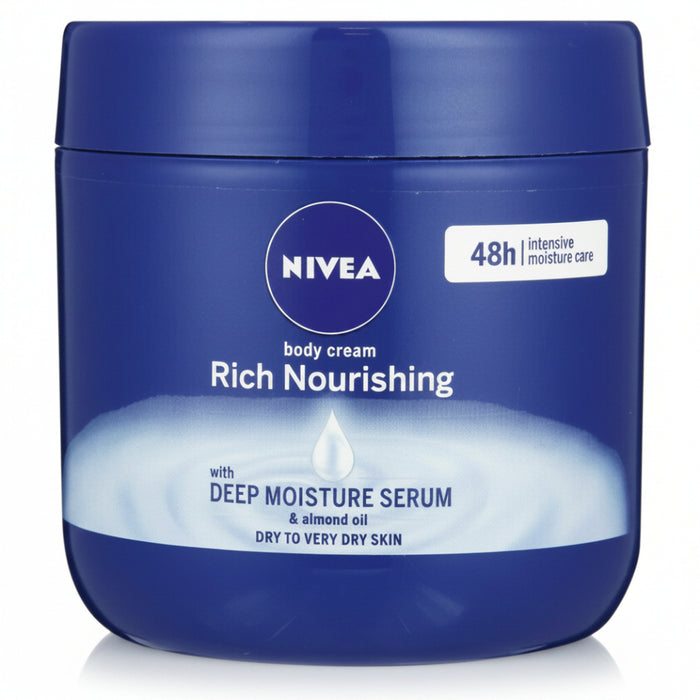 nivea rich nourishing body cream 400ml deep moisture serum for dry skin long lasting hydration soft smooth skin care