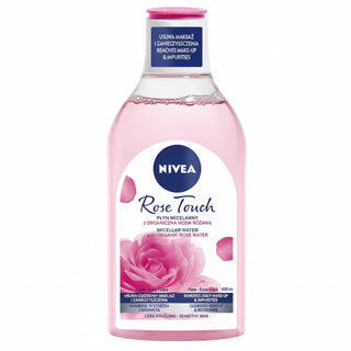 nivea rose touch micellar water 400ml gentle makeup remover rose water cleansing hydrating skin care alcohol free face cleanser