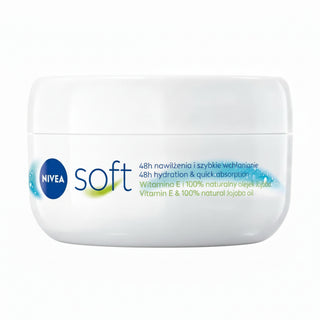 nivea soft cream 50ml intensively moisturising face body hands lightweight non greasy hydrating skincare cream