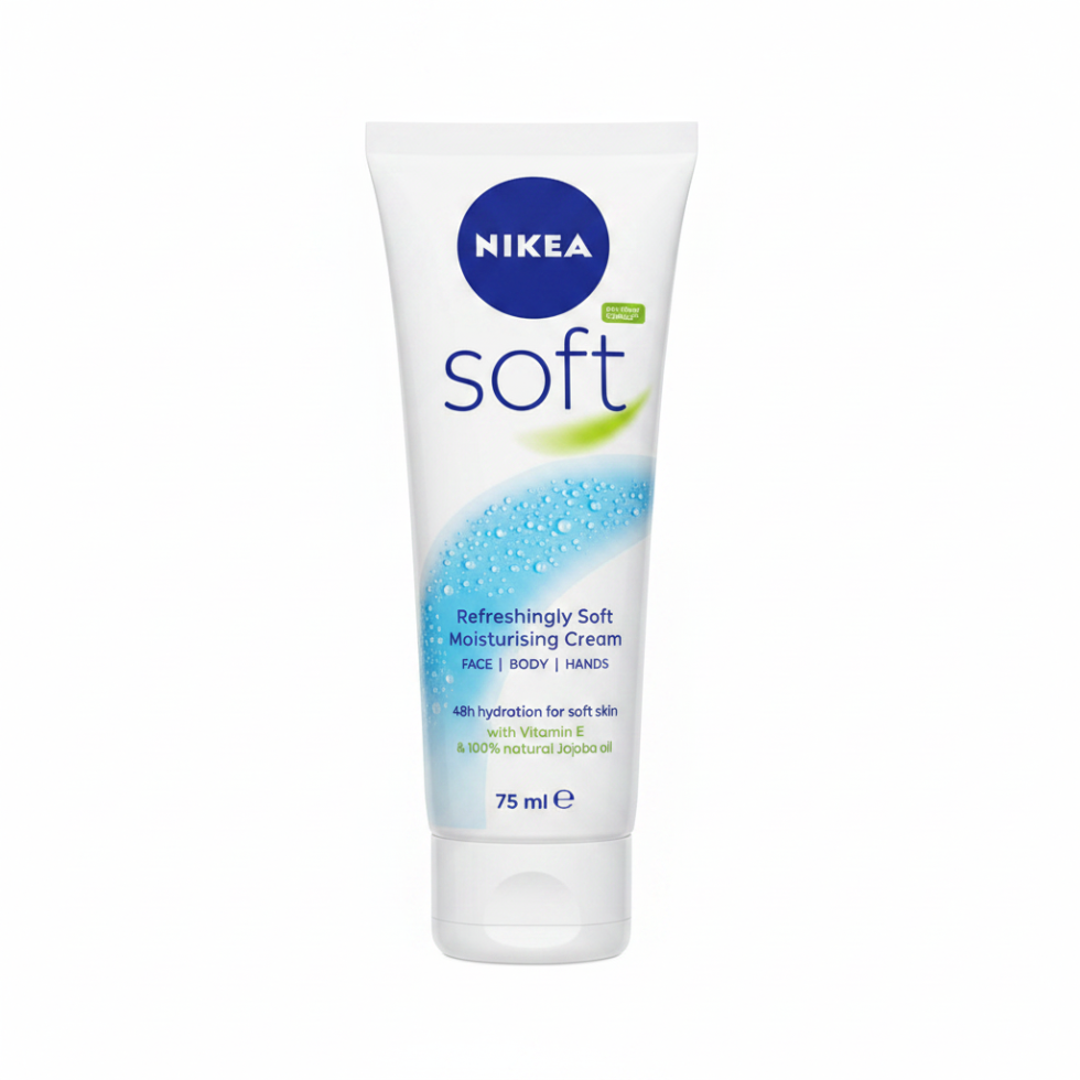 nivea soft refreshingly soft moisturising cream 75ml face body hands lightweight hydrating non greasy smooth skin care