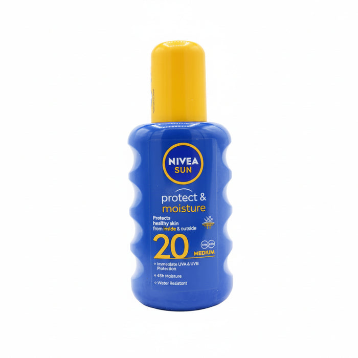 nivea sun protect moisture spray spf20 200ml medium uv protection hydrating sunscreen