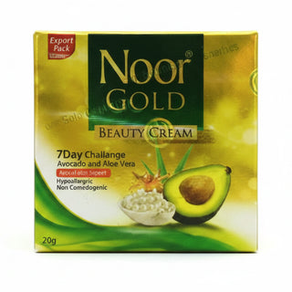 noor gold beauty cream avocado and aloe vera 7 day 20g for moisturized nourished and smoother looking skin care with natural extracts