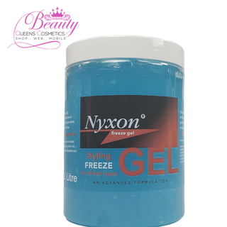 Nyxon Freeze  Styling Gel 1 Litre- Ultra-Strong Hold Gel for All Hair Types