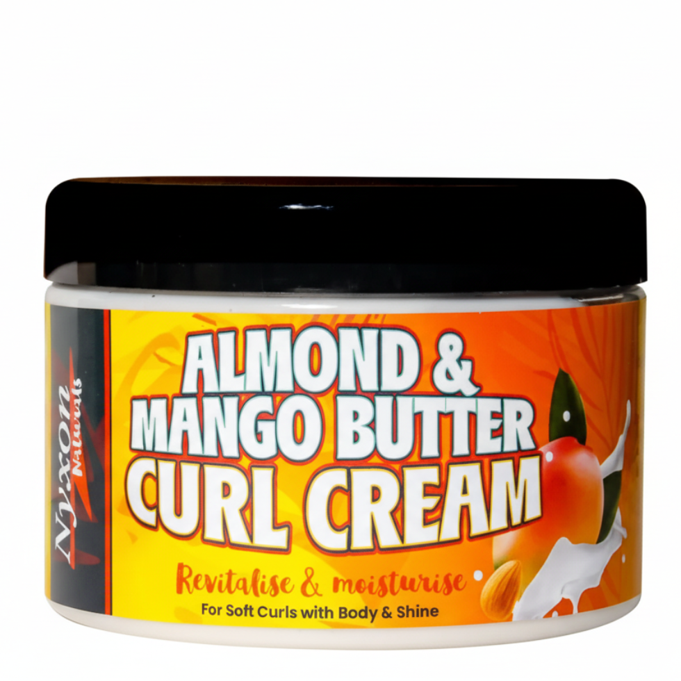 Nyxon almond mango butter curl cream 300ml for hydrated defined frizz free soft curls