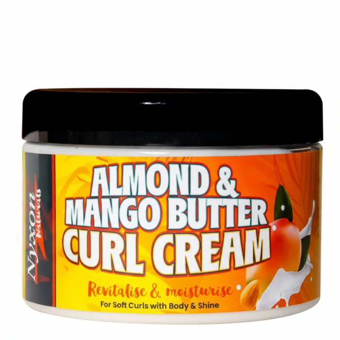 Nyxon almond mango butter curl cream 300ml for hydrated defined frizz free soft curls