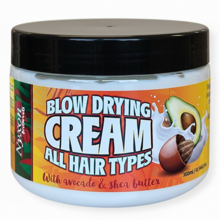 Nyxon blow drying cream 300ml heat protectant for smooth frizz free shiny styled hair