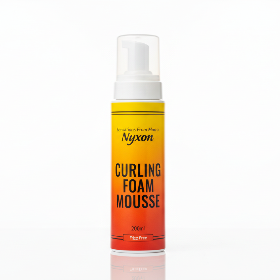Nyxon curl foam mousse 200ml curl defining volume frizz control soft bouncy shiny hair
