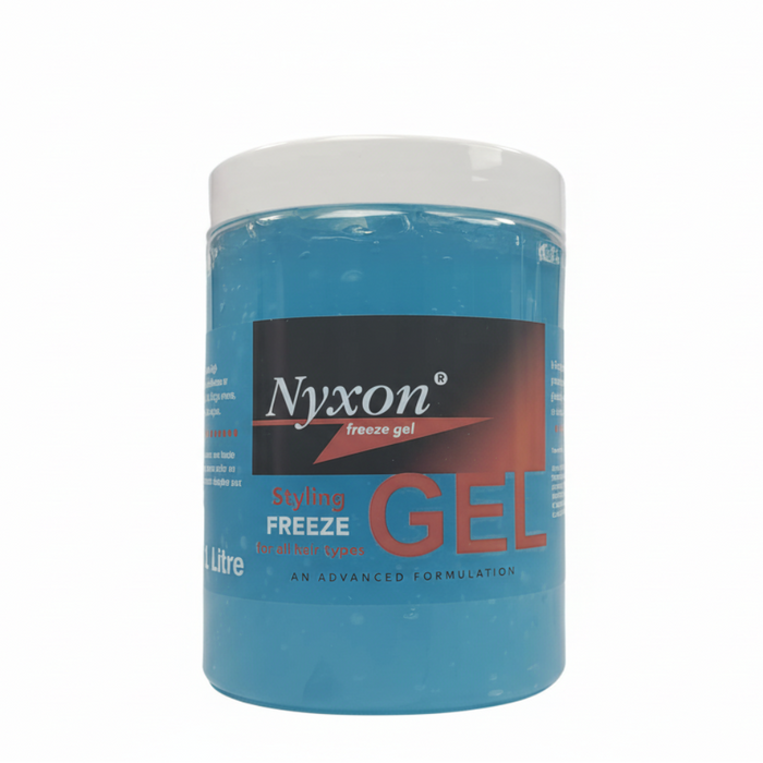 Nyxon Freeze Styling Gel 1L | Ultra Strong Hold Hair Gel for All Types
