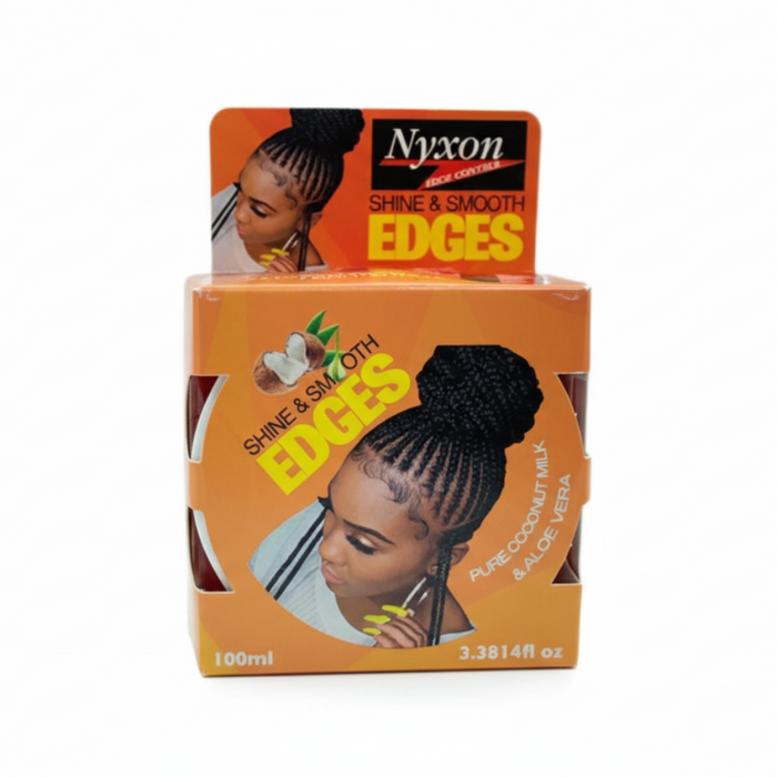 Nyxon Shine N Smooth Edges Gel 100ml | Strong Hold Coconut & Aloe