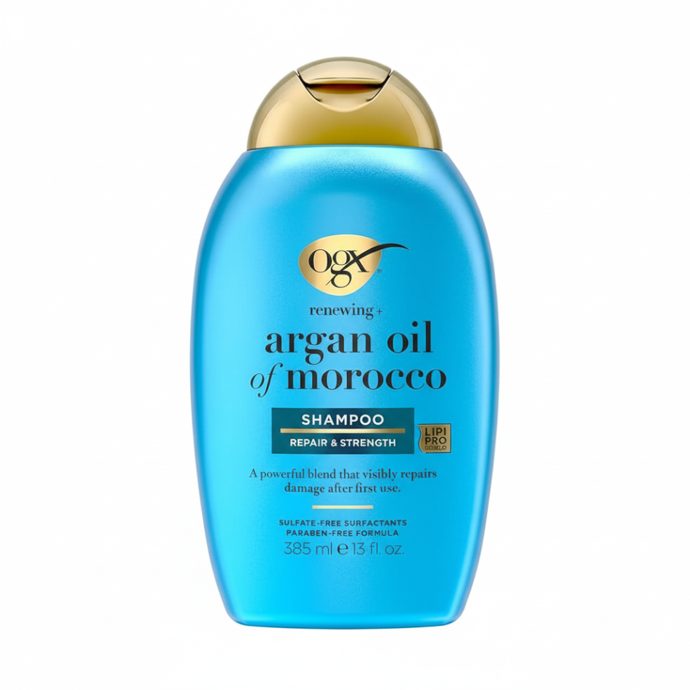 ogx argan oil of morocco shampoo 385ml repair hydrate dry hair nourishing shine smoothing shampoo for damaged hair care