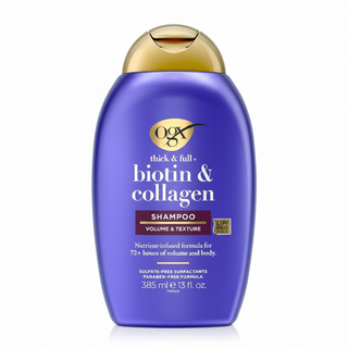 ogx biotin and collagen shampoo 385ml thick volumizing hair care adds body strength shine fuller looking hair shampoo for fine hair