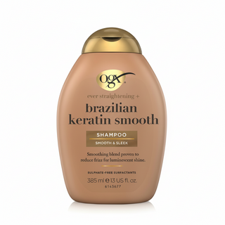 ogx brazilian keratin therapy shampoo 385ml smooth sleek hair care frizz control keratin infused shampoo for shiny manageable hair
