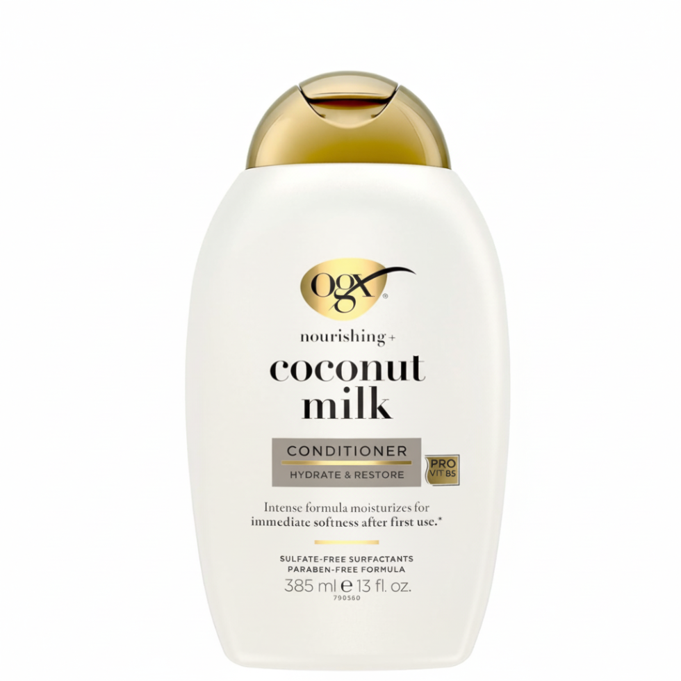 ogx coconut milk conditioner 385ml hydrate restore strengthen dry hair moisturizing smooth shiny hair care conditioner