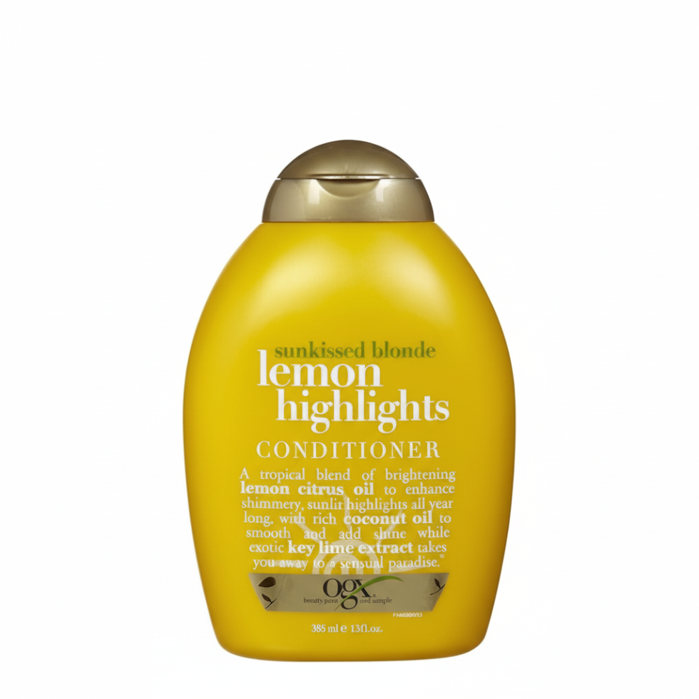 ogx lemon highlights conditioner 385ml shine highlight enhancing care lightweight conditioner boosts gloss smooth radiant hair
