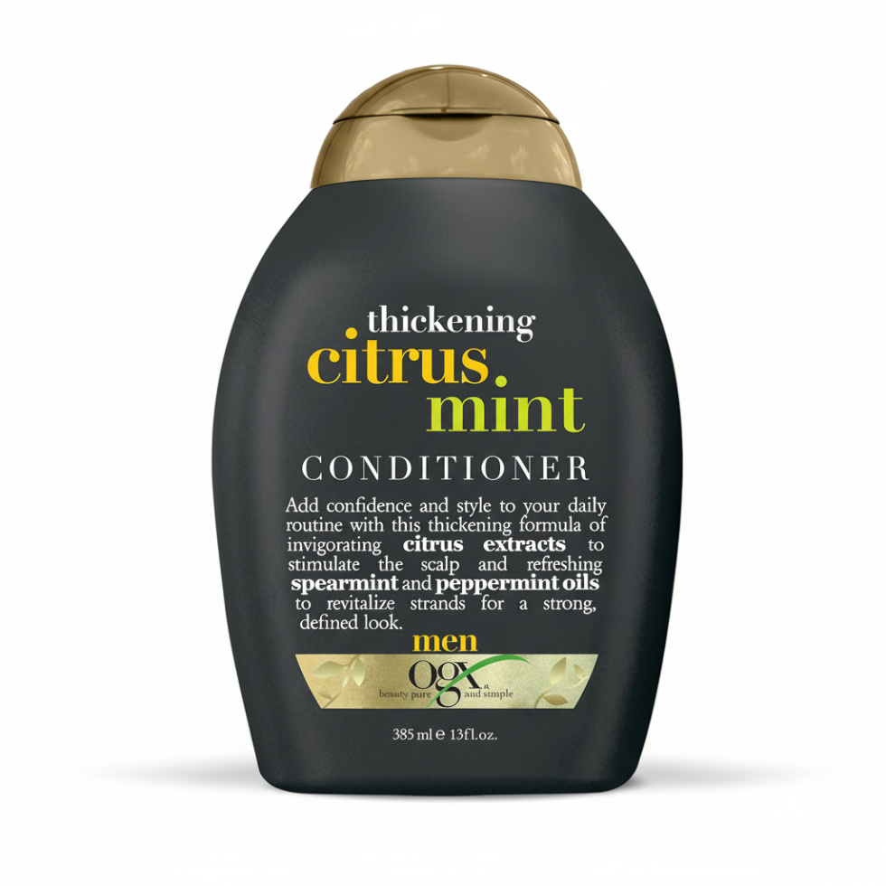 ogx thickening citrus mint conditioner 385ml volumizing refreshing hair care adds body volume lightweight conditioner for fine hair