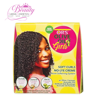 ORS Olive Oil Girls Soft Curls No-Lye Creme Texture Softening System | 1 Application