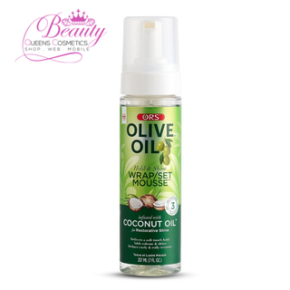 ORS Olive Oil Hold & Shine Wrap/Set Mousse for Restorative Shine 207ml | Soft Hold